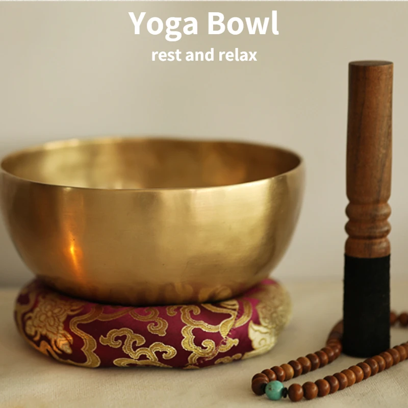 Enlarge Sound Healing Chakra Yoga Singing Bowl Meditation Tibetan Singing Bowl Handmade Halloween Vasilhas Sound Healing Instrument