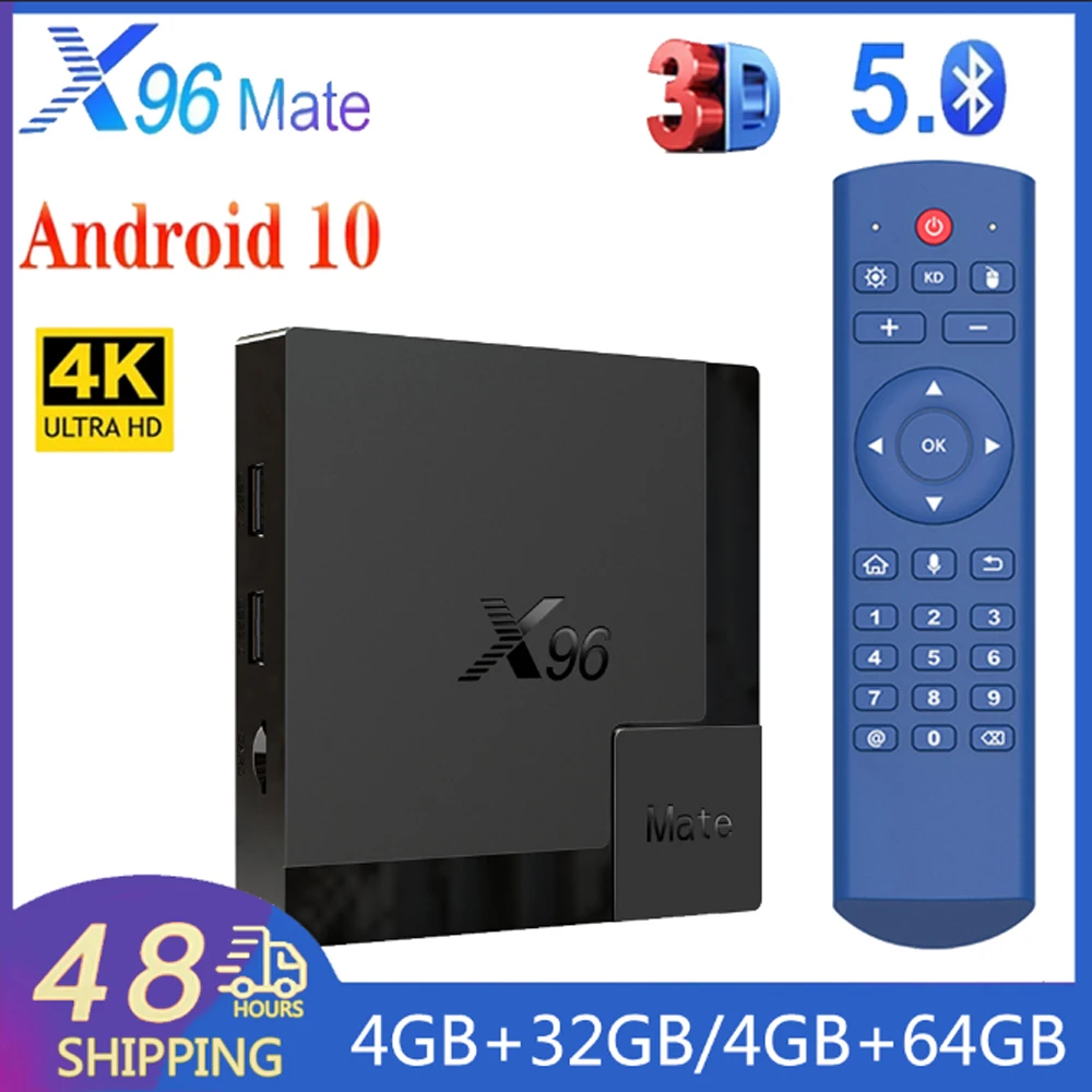 

X96 Mate Smart TV Box Allwinner H616 Android 10 2.4G&5G Dual WiFi BT5.0 4K 100M Media Player TV BOX X96 Mate TV BOX Set Top Box