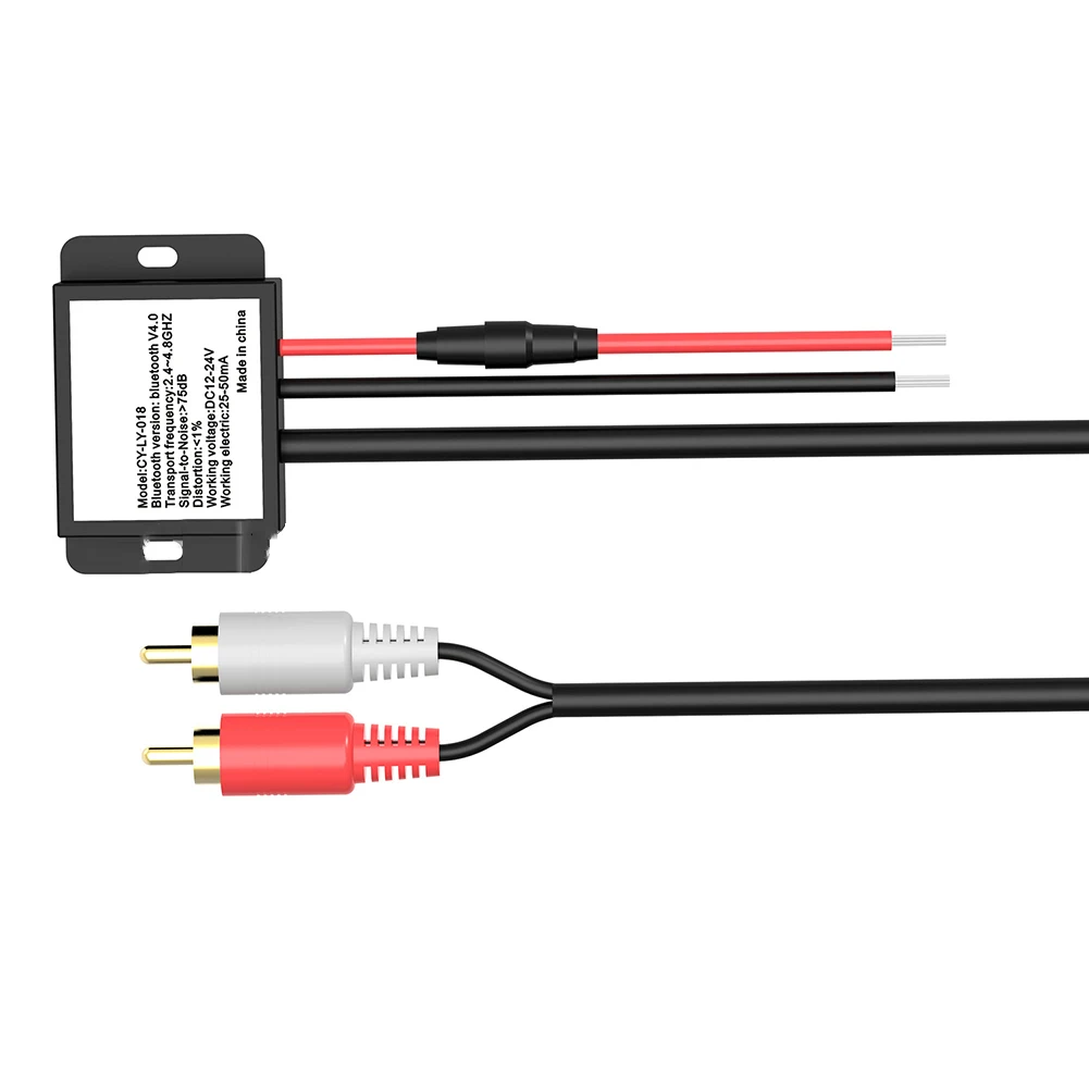 

Автомобильный адаптер Aux Bluetooth V4.0, Комплект модуля музыкального приемника BT, вход RCA, 25-50 мА, из ПВХ и луженой меди, 1 шт.