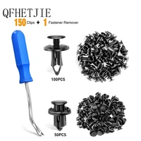 qfhetjie 150pcs push bumper fastener rivet clips 2 sizes universal automatic clips fasteners for bumper fender clip