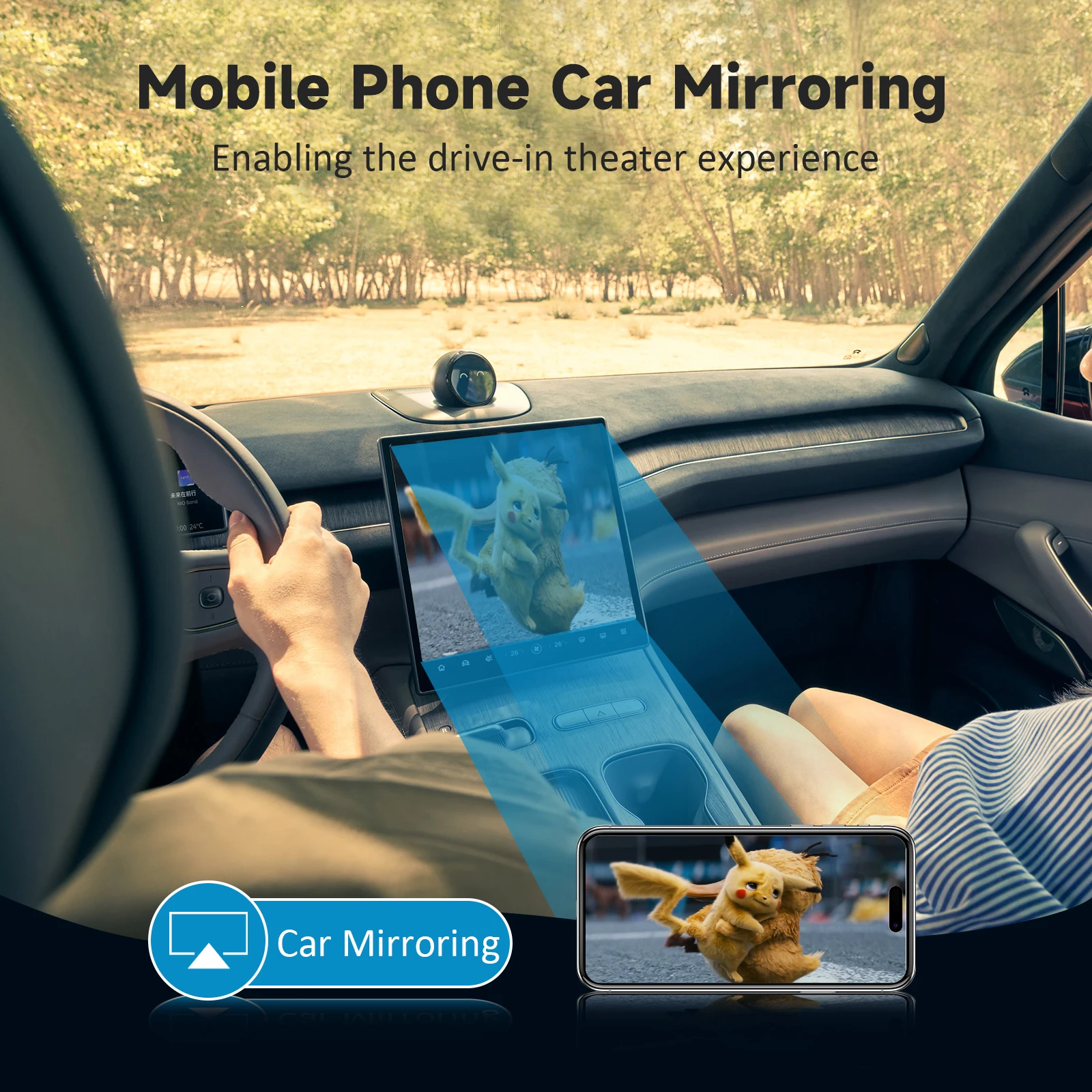 Lerand Wireless CarPlay Android Auto Adapter Ai Box Magic Поддержка Legacy Car Control Автомобильное зеркало