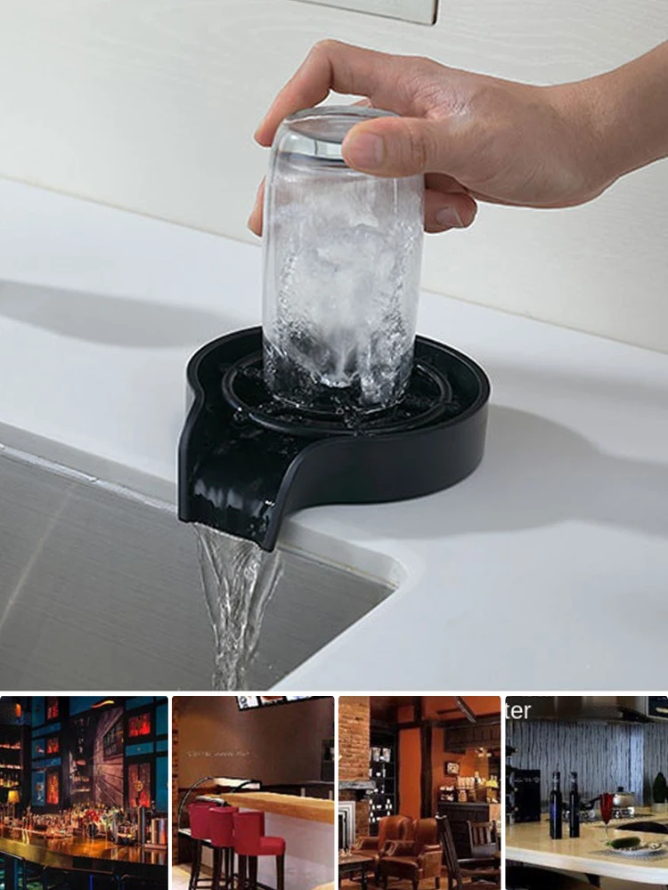 

New Faucet Glass Rinser For Kitchen Sink Automatic Cup Washer Bar Glass washer Coffee Pitcher Wash Cup Tool home Cleaning Tools