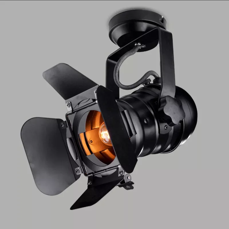 

Винтажная железная лампа E27, промышленный светильник в стиле ретро, регулируемый, с 4 листьями, для магазина одежды, кофейника, лофта, стильно...