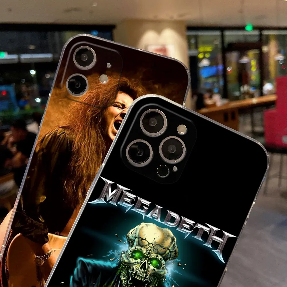M-Megadeths чехол с защитой от ржавчины для iPhone 11 15 14 Pro Max 12 13 Mini 16 Plus X S 8 7 мягкий