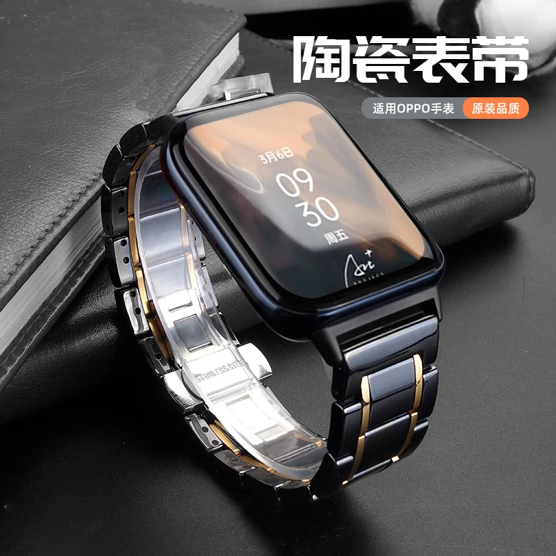 Ceramic Watch Bracelet for OPPO Watch 2 46mm 41mm Top-quality Watch Strap For OPPO watch 1 42mm 46mm band accessories wristband