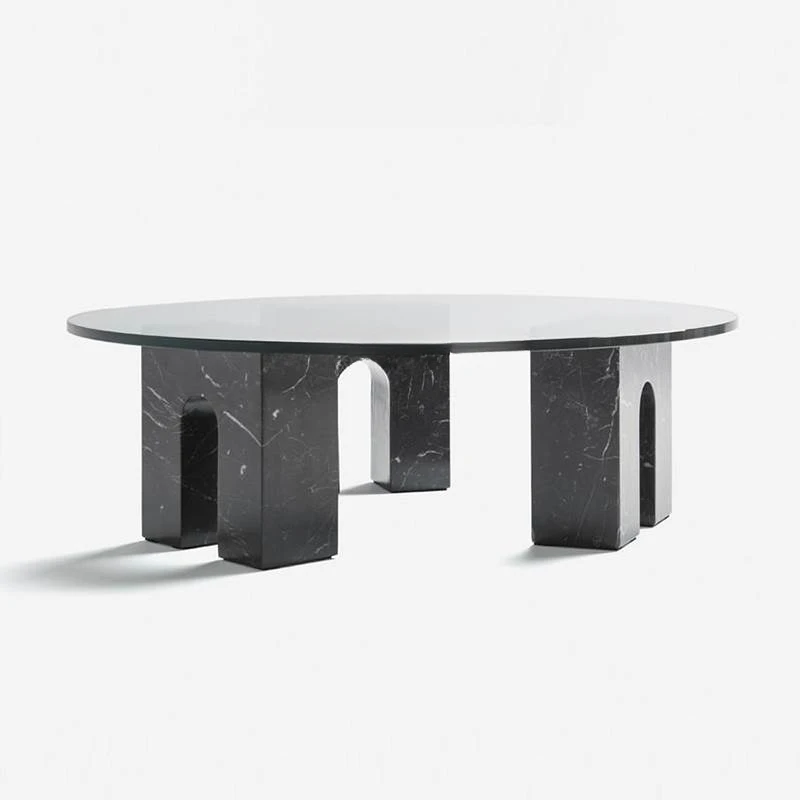 Современный простой и роскошный дизайнерский стеклянный чайный столик в