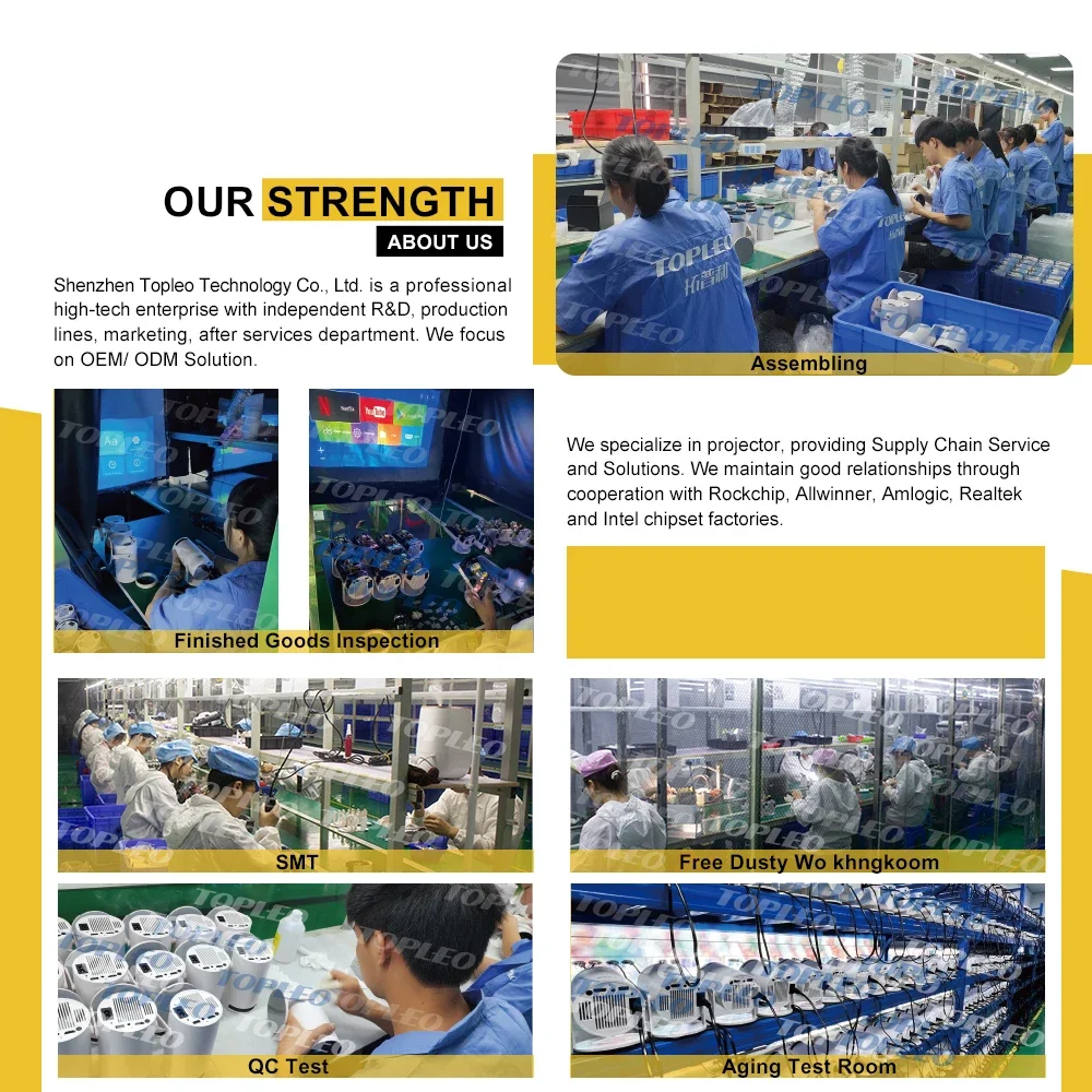 Портативный мини-светодиодный смарт-проектор Android для офиса и дома разрешение Full