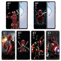 deadpool marvel heros phone case for samsung a91 a73 a72 a71 a53 a52 a7 m62 m22 m30s m31s m33 m52 f23 f41 f42 5g 4g case