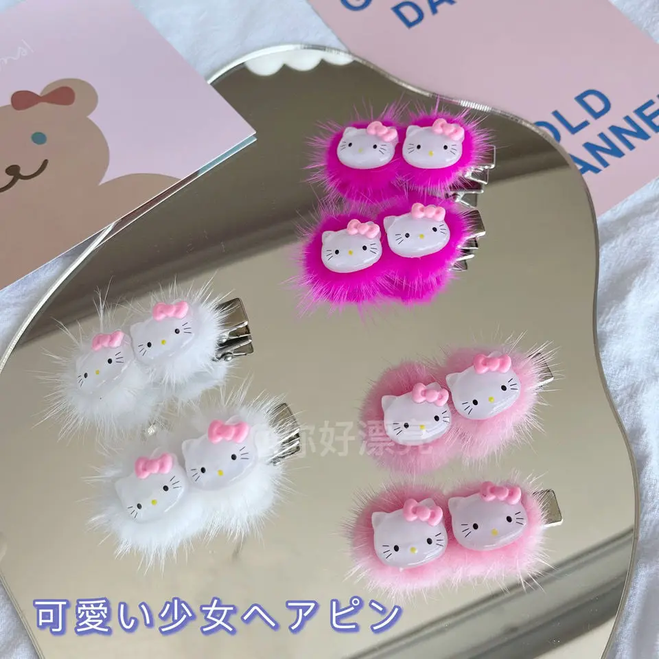 

Мультяшная заколка Hello kitty с челкой, аксессуары для волос