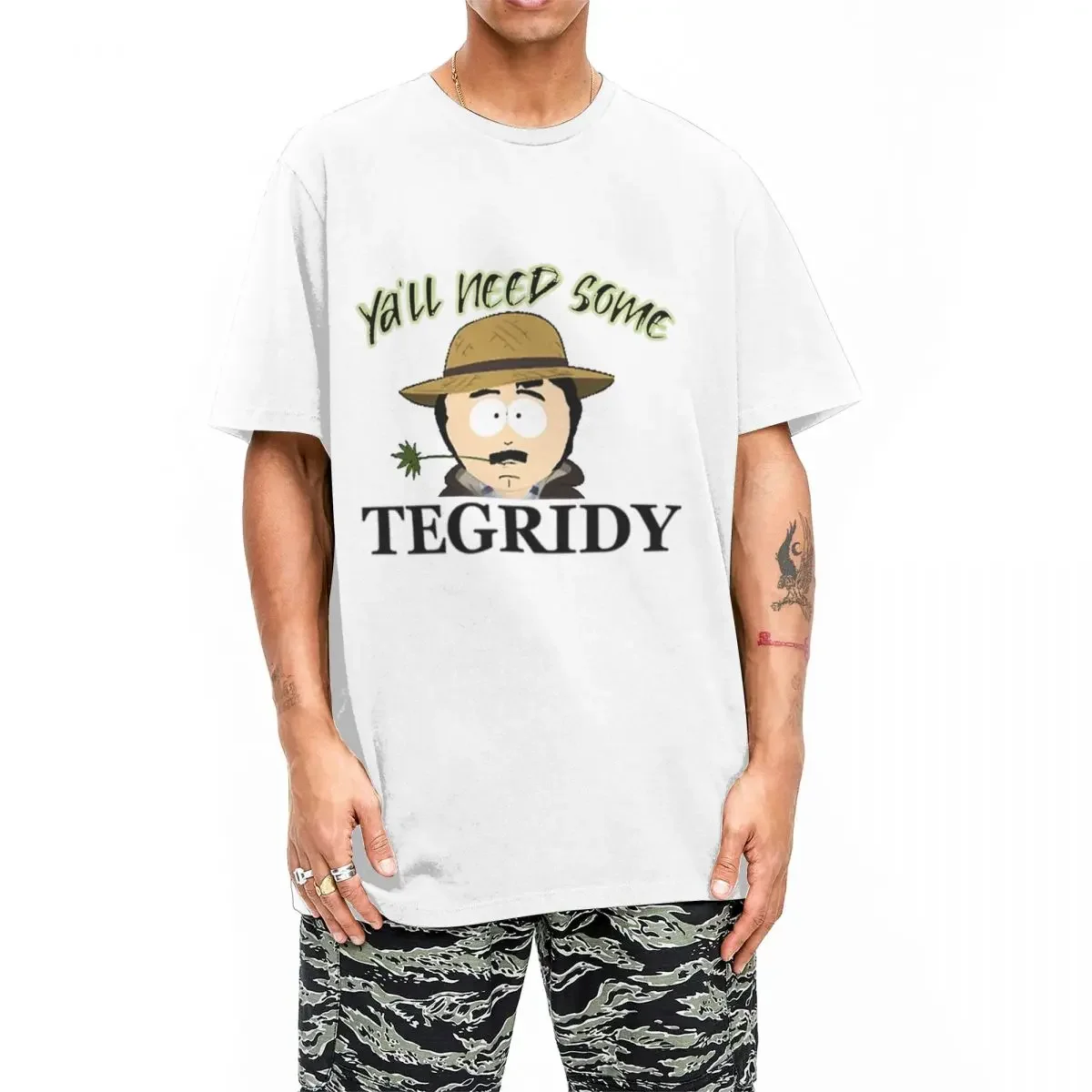 Stampa Ya hai need di una maglietta TEGRIDY da uomo o-collo manica corta vestiti camicie in cotone South-Park