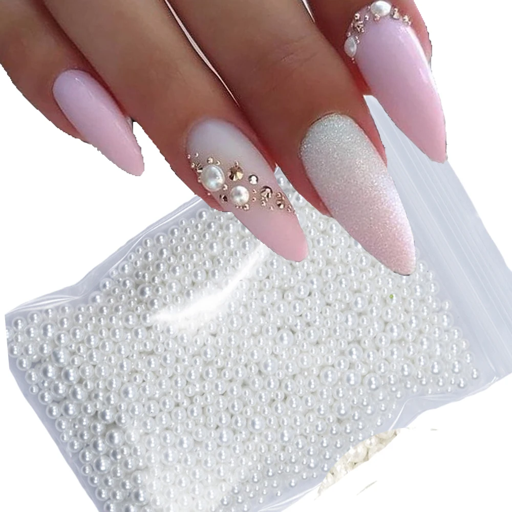 

Белые жемчужины для дизайна ногтей украшения смешанные размеры круглые плоские стразы 10 г 400 шт круглые жемчуг для ногтей