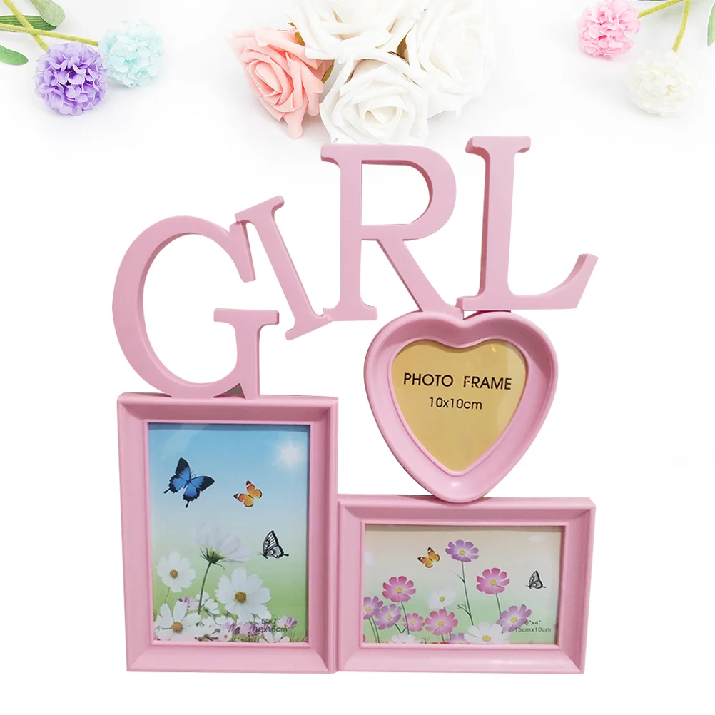 

1 Set Photo Frame Pink GIRL Photo Frame Decorative Photo Frame