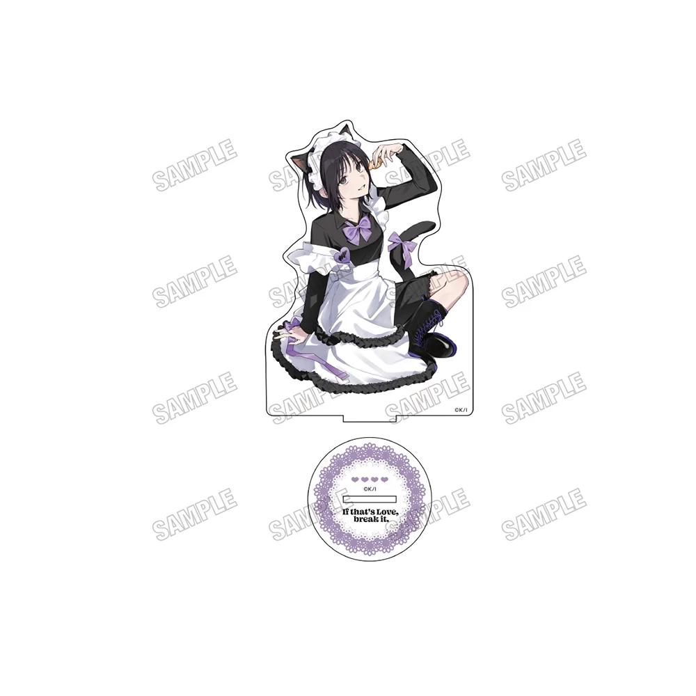 Фото Акриловая подставка-брелок 2026 New Anime Stand Kurami Desk Decor: Destroy Everything Love in Hell Sitting Pose VER 15CM, двусторонняя, 20 см №3