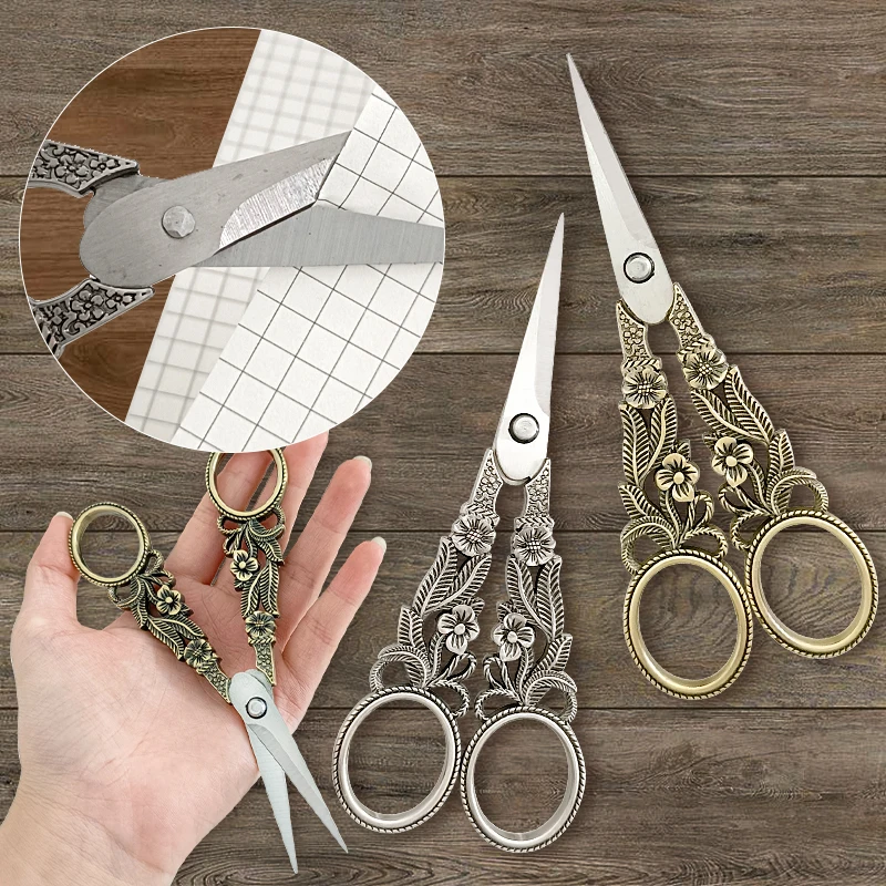 Vintage Scissors Embroidery Scissors Needlework Scissors Sewing Scissor For Fabric Cloth Cutting DIY Crafts Tools Tailor Shears