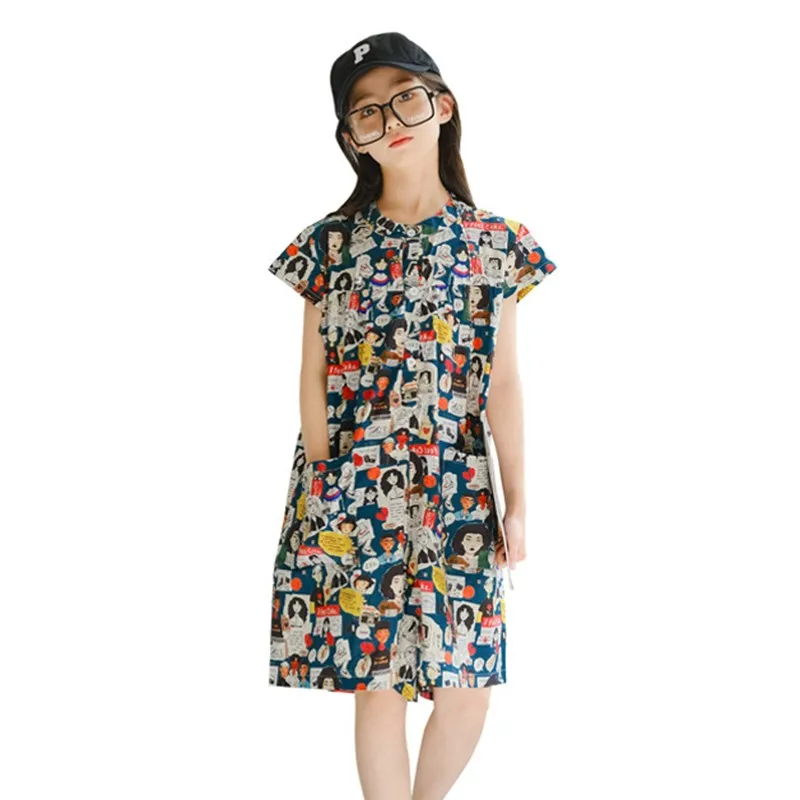 

Young Children Clothes Korean Fashion Big Girls Summer Loose Jumpsuits Shorts Pant Kids Cartoon Thin Casual Overalls Playsuits 9