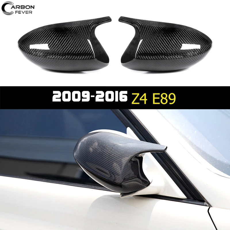 For BMW Z4 E89 Convertible 2009-2016 Mirror Covers Car Side Door Rearview Side Mirror Covers Cap Carbon Fiber Reaplacemet Gloss