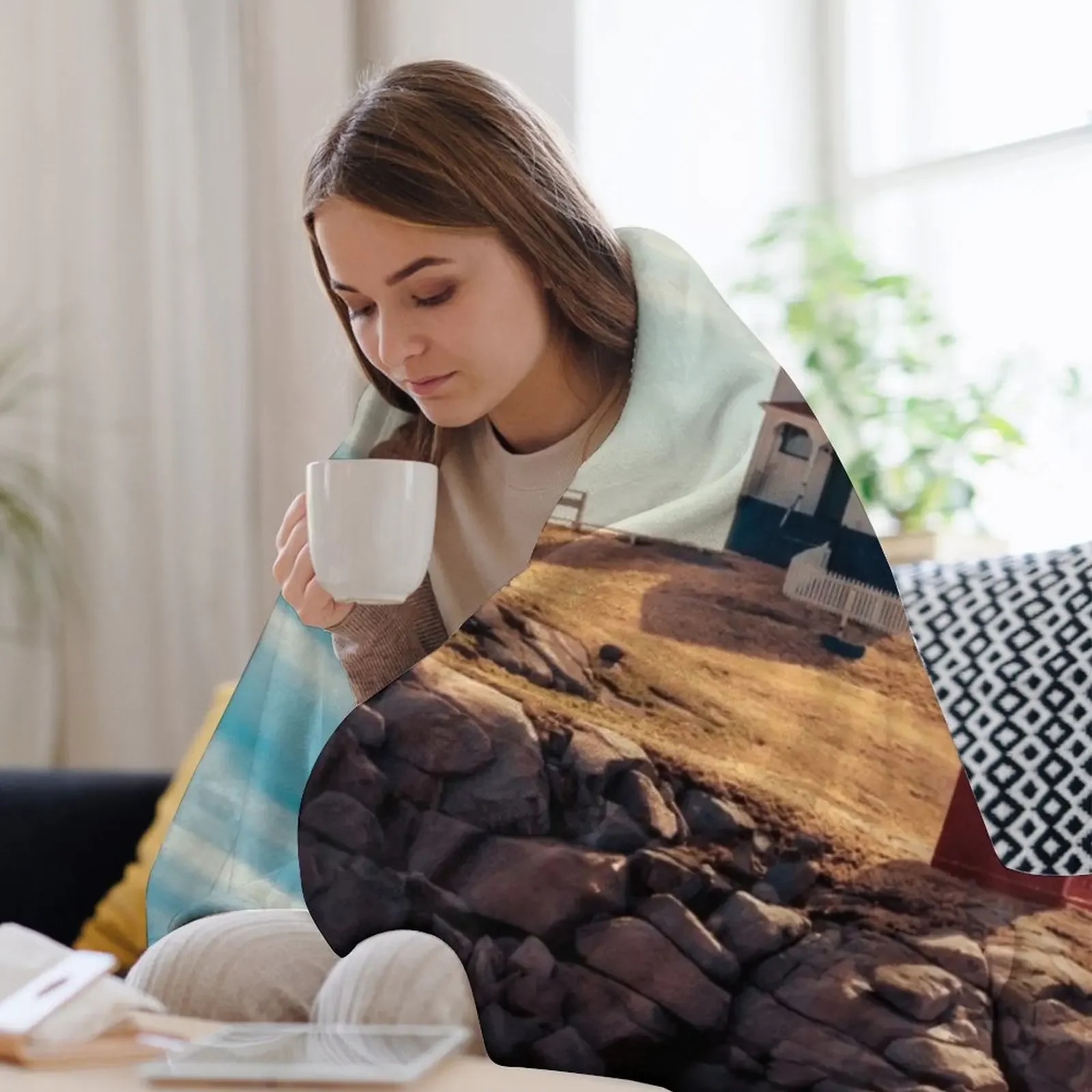 Одеяло Cape Neddick Nubble Lighthouse декоративное одеяло для дивана одеяла