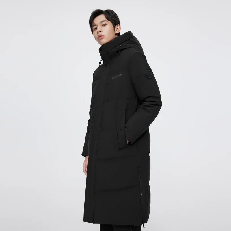 BOSIDENG X-long мужской пуховик с капюшоном утепленные пуховики градиентные синие B20145117