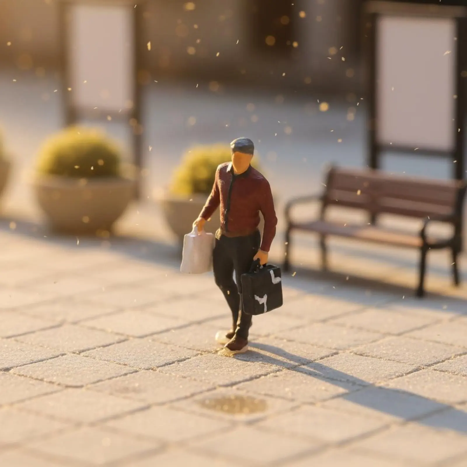 Фото Набор из 6 коллекционных миниатюрных фигурок покупателей, масштаб 1:64, ручная роспись №1