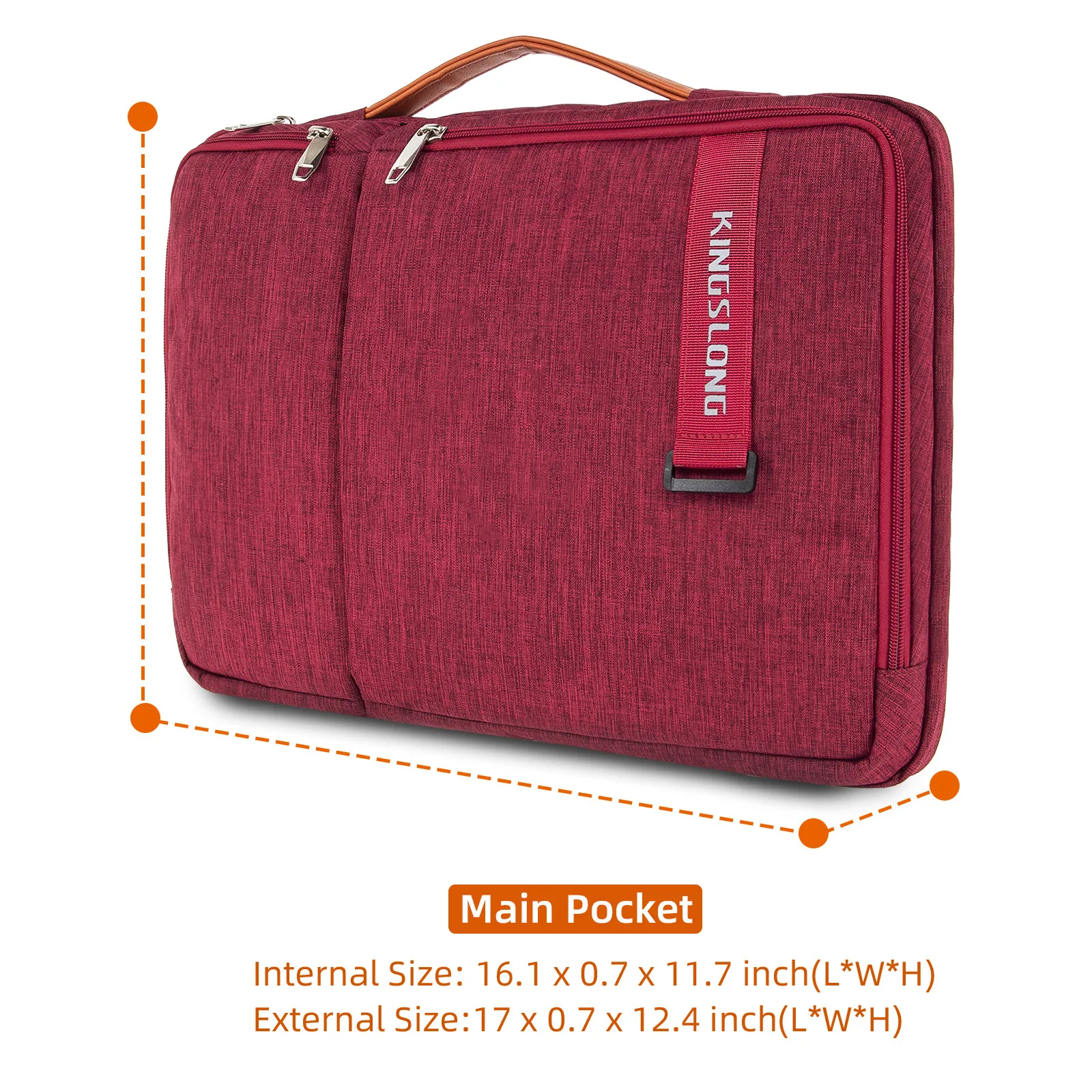 Сумка-слинг KINGSLONG для ноутбука 17 дюймов ручная переноска водонепроницаемая сумка