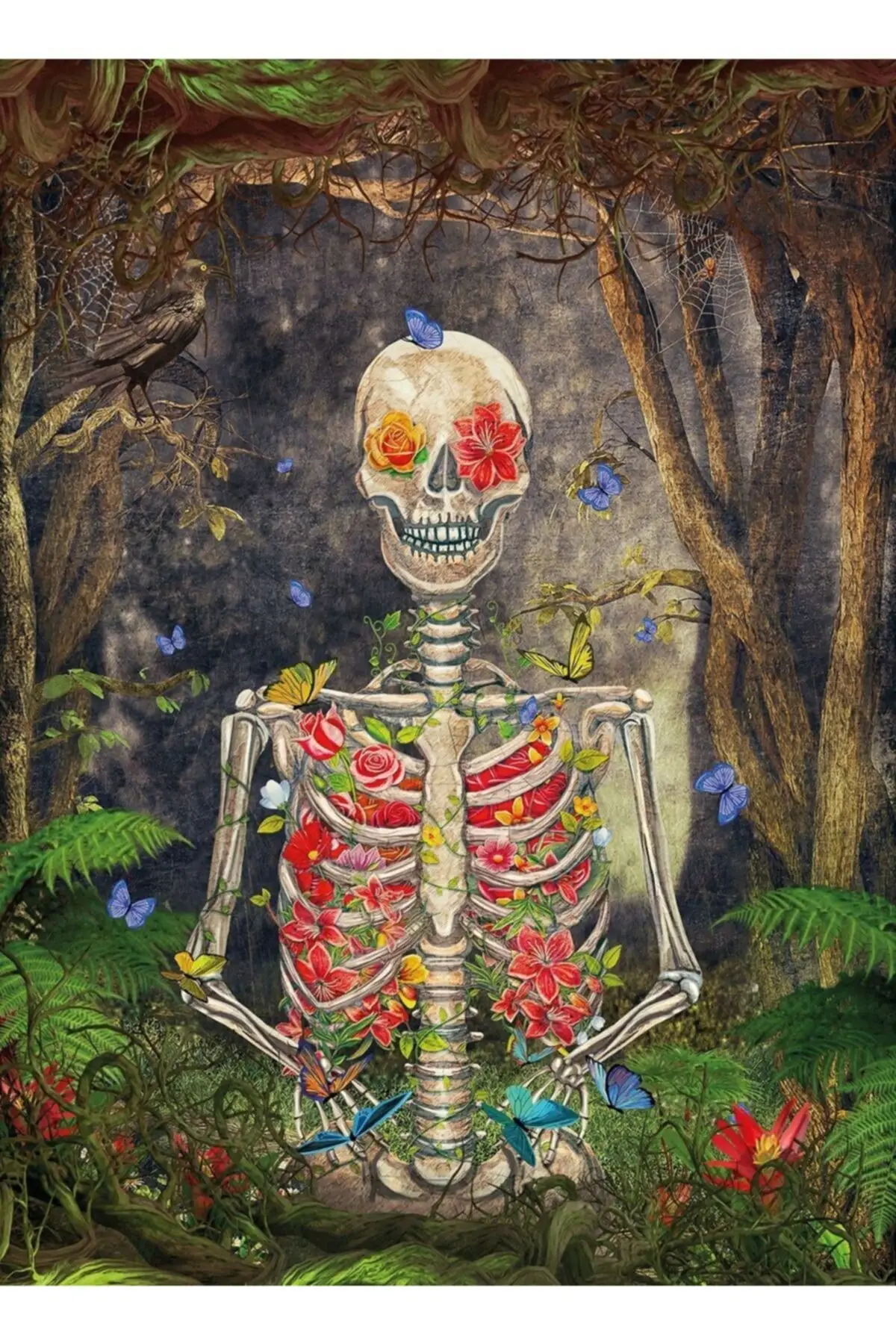 

1000 piece Jigsaw-Blooming Flowers Skeleton Top Quality