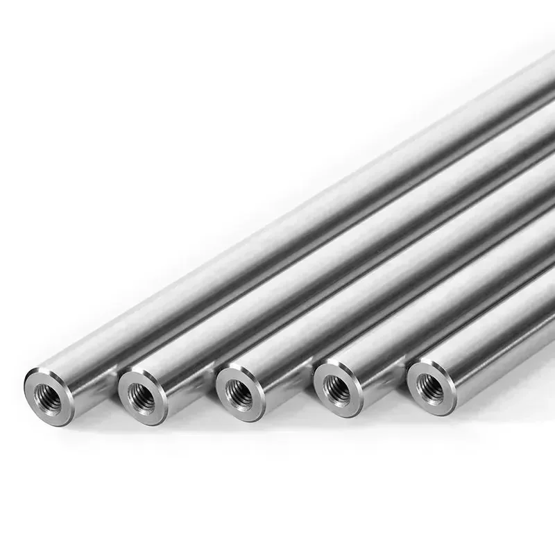 Linear shaft OD6/8/10/12/16/20mm Length100-550mm with two ends of M3/M5/M6 thread hole depth 8-16mm Chromed Harden Rod Shaft