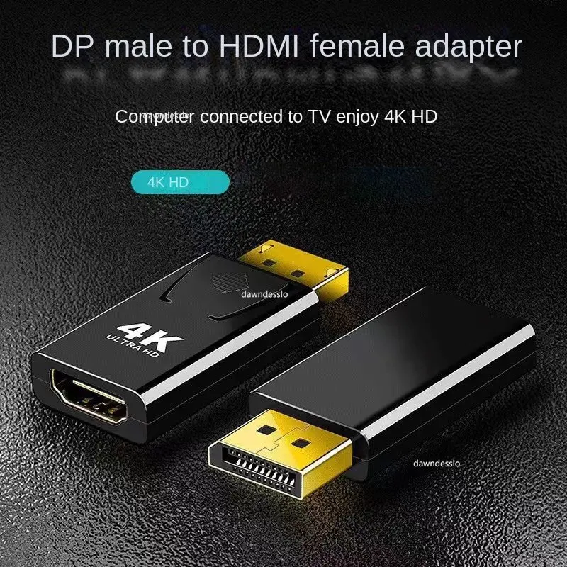 DisplayPort to HDMI-Compatible Adapter DP Male to Female HDMI-Compatible Video Audio Cable HD 4K 1080P for PC TV Laptop