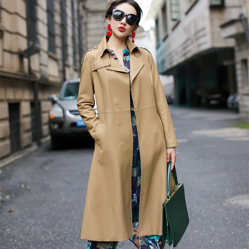 

2023 Fashion Genuine Leather Jacket Women 100% Sheepskin Coat Female Spring Autumn Real Leather Jackets Women's Fit Windbreaker