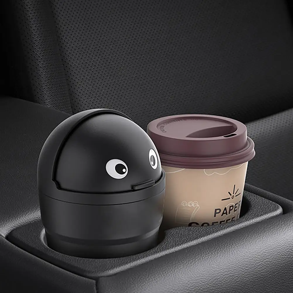 

Useful Car Trash Bin Sturdy Compact Rubbish Organizer Mini Car Trash Can Portable Dustbin with Lid