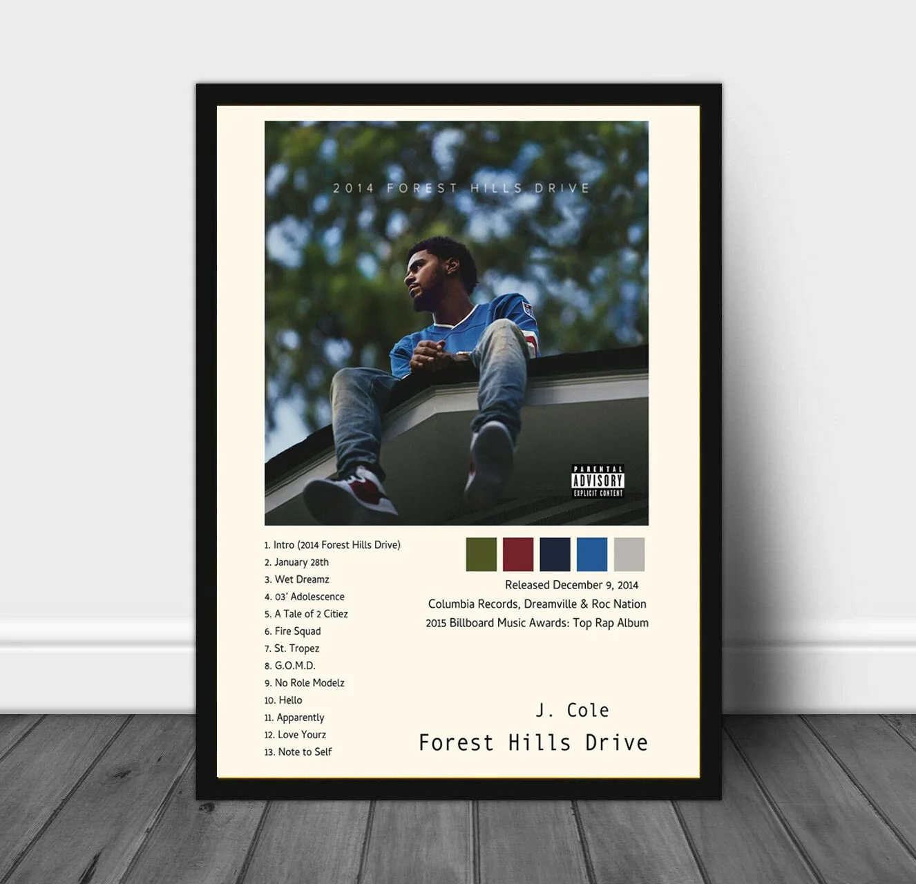 

Mt711 J Cole Poster Forest Hills Hip Hop Music Album Star Wall Art Picture Canvas Painting Poster Prints Living Room Home Decor