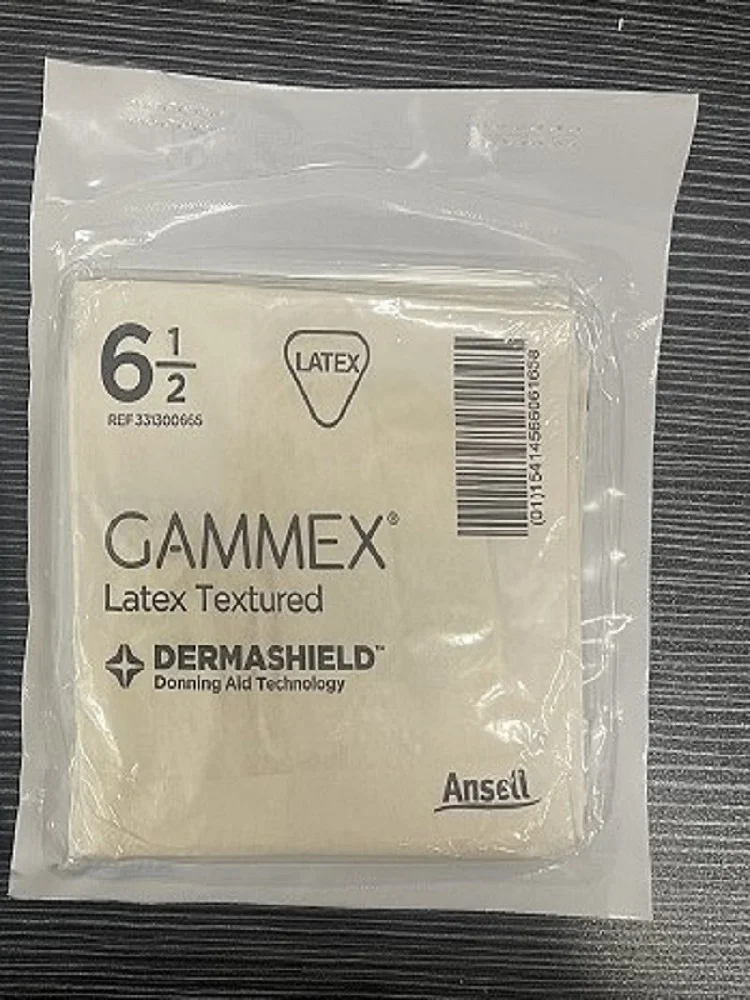 Фото Ansell Gammex Latex Текстурированные (1 пара) Текстурированные латексные перчатки без пудры с прямыми краями Расширенное издание №4