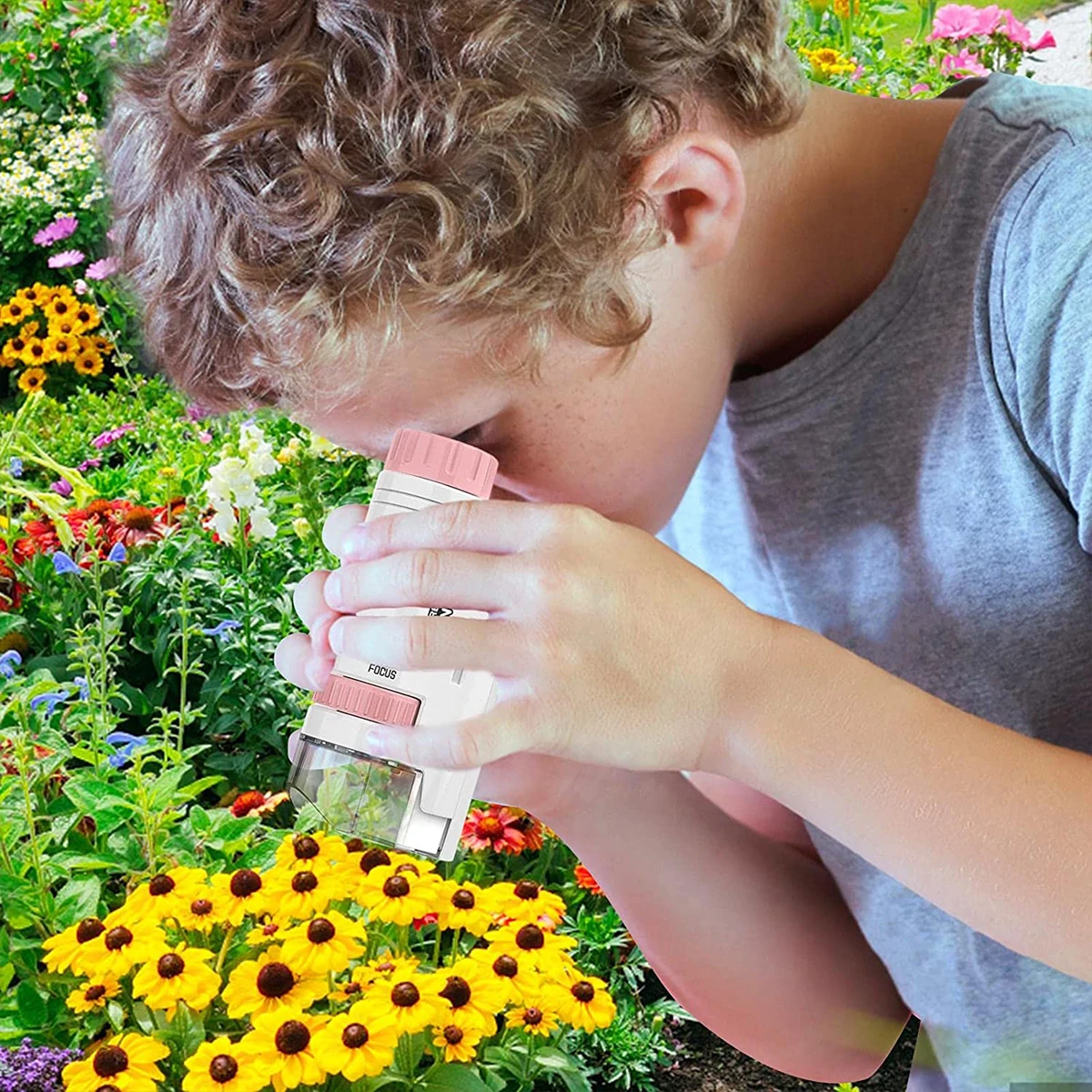 Портативный ручной мини-микроскоп 60-200x электрический микроскоп с высокой