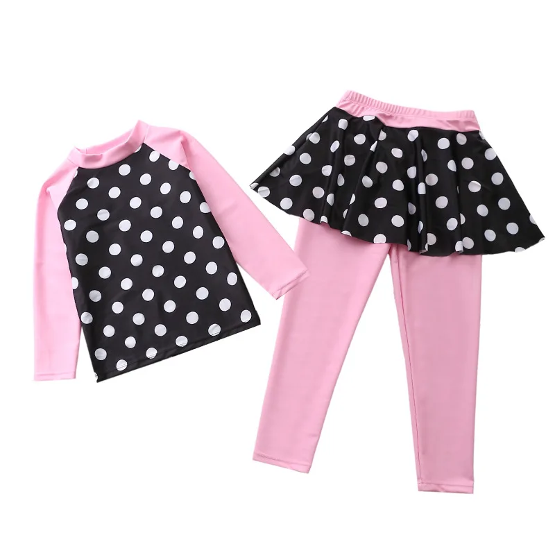 Детские купальники купальник с длинным рукавом для девочек купальный костюм в