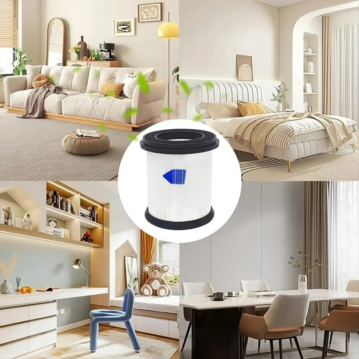 Фото (A20Z) Комплект из 4 сменных HEPA-фильтров для беспроводных пылесосов Inse S6t S6p Pro N5s, с сетчатым фильтром в комплекте №4