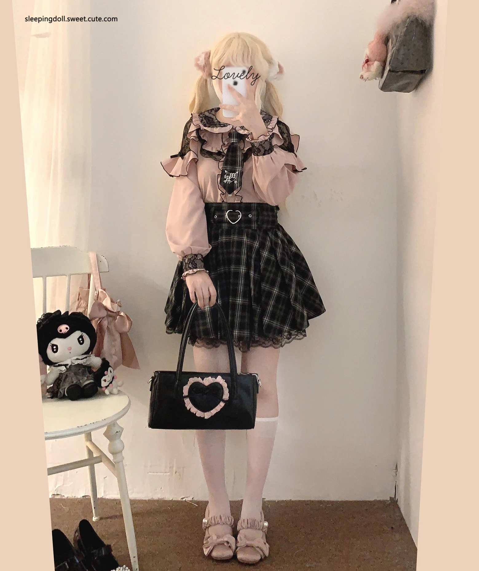 Женская кружевная блузка в японском стиле с листьями лотоса