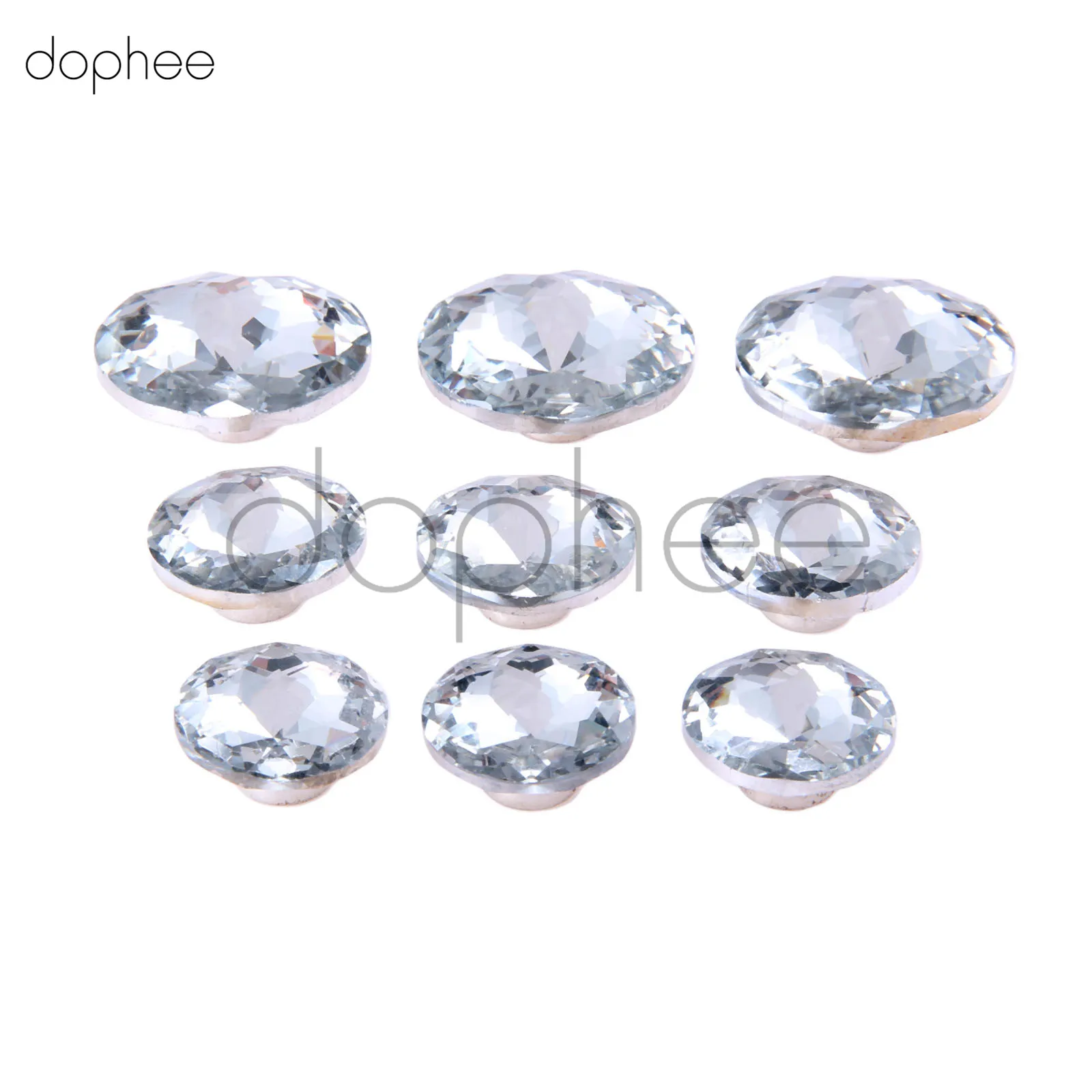 Пуговицы круглые dophee Для Стразы 20/30 мм 10 шт.