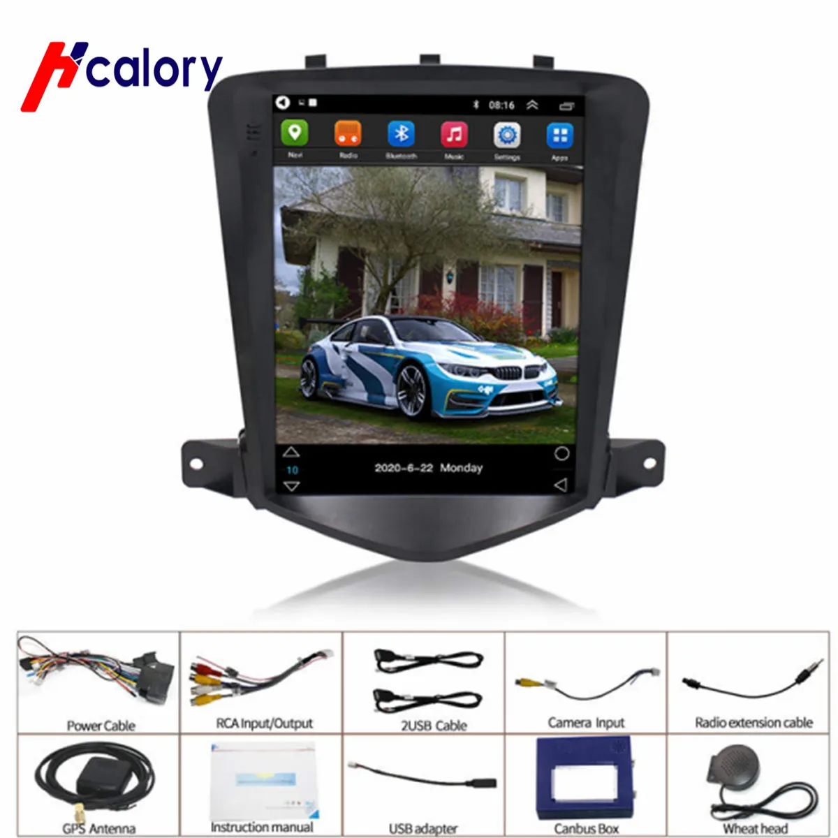 

Hcalory 9.7 inch 2din Car Radio Android 10 Player For Chevrolet Cruze J300 2008-2012 CarPlay Multimedia Video with 4G GPS