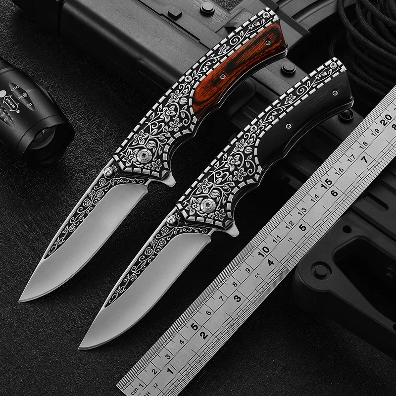 

22.3cm High Hardness Folding Knife Camping Tactical Outdoor Camping Mountaineering Knives Outdoor Folding Knifes for Men