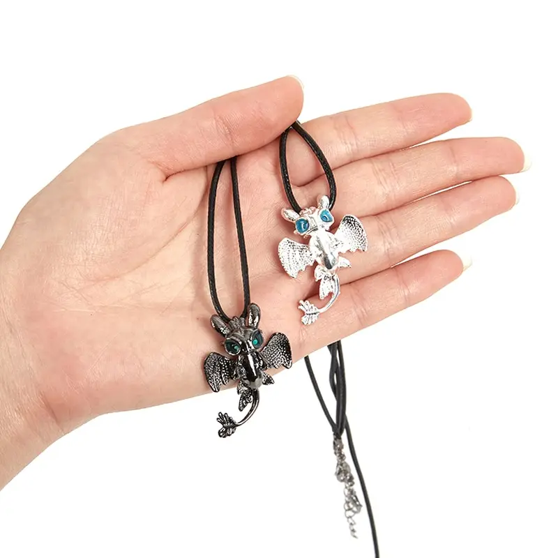 

Gothic Accessories Jewelry Rings Flying Toothless Double Dragon Ring Men Women