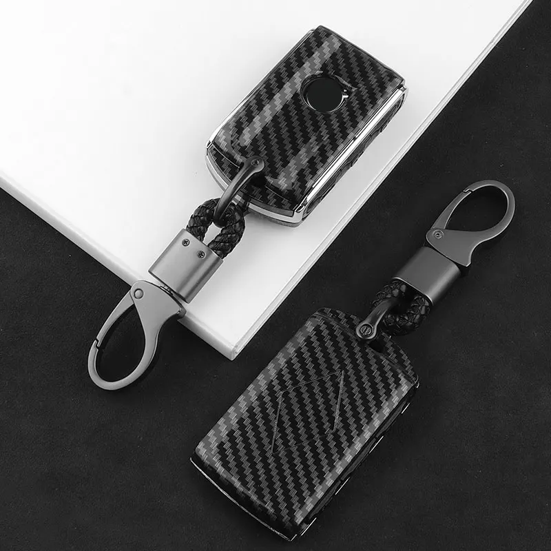 

Carbon Fiber Car Key Case Classic Fashion For Volvo Car Key Cover for Volvo S60 S90 XC40 XC60 XC90 V60 V90 Polestar 1 Polestar 2