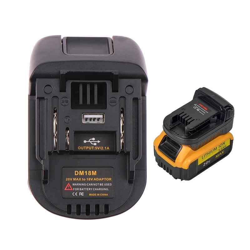 1 шт. преобразователь для аккумулятора Dewalt 20 В/Milwaukee M18 18 в аккумулятор Makita DM18M