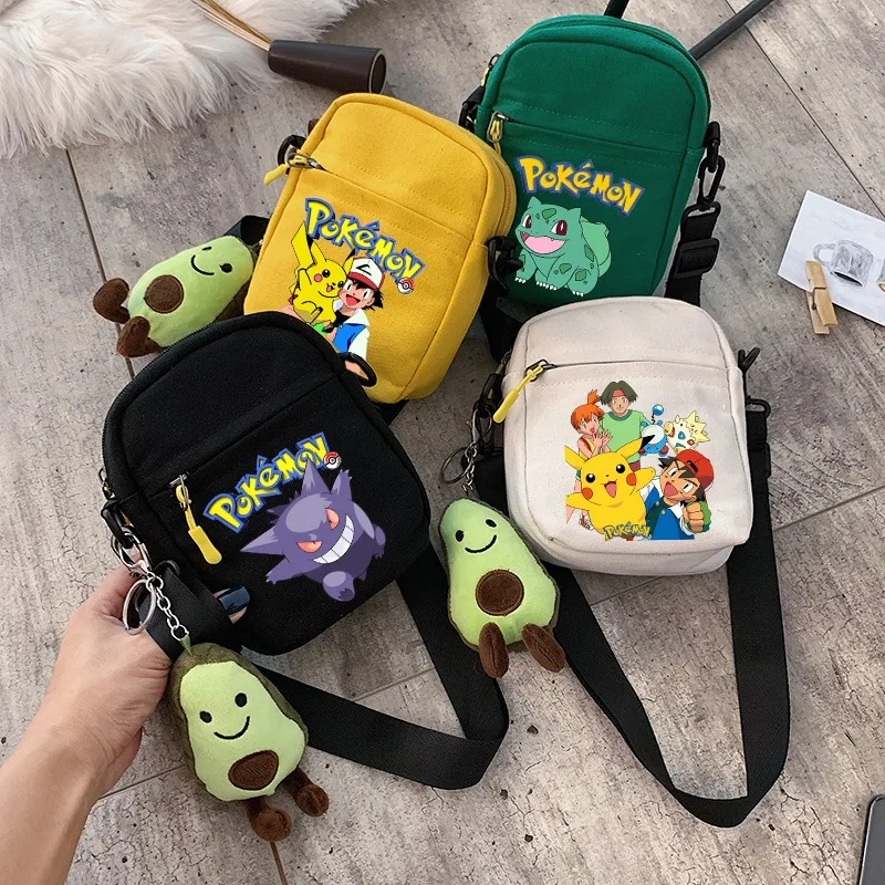 Сумка через плечо с изображением Покемона Пикачу для женщин и мужчин сумки на