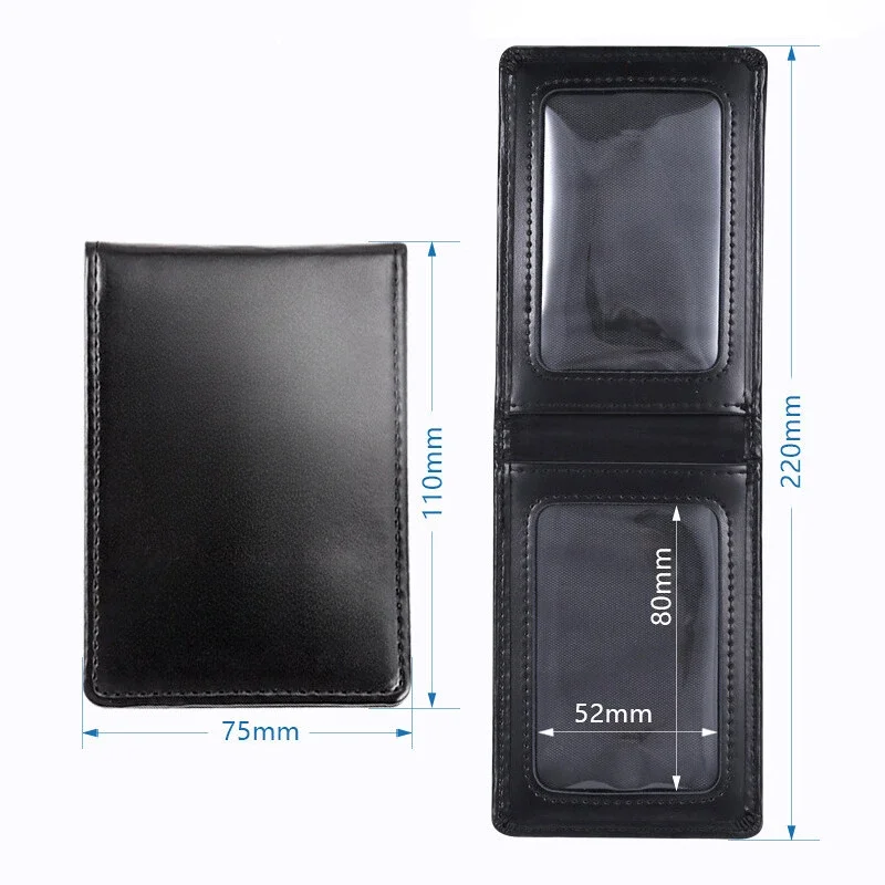 Визитницы для деловых рабочих карточек из натуральной кожи с шейным ремешком