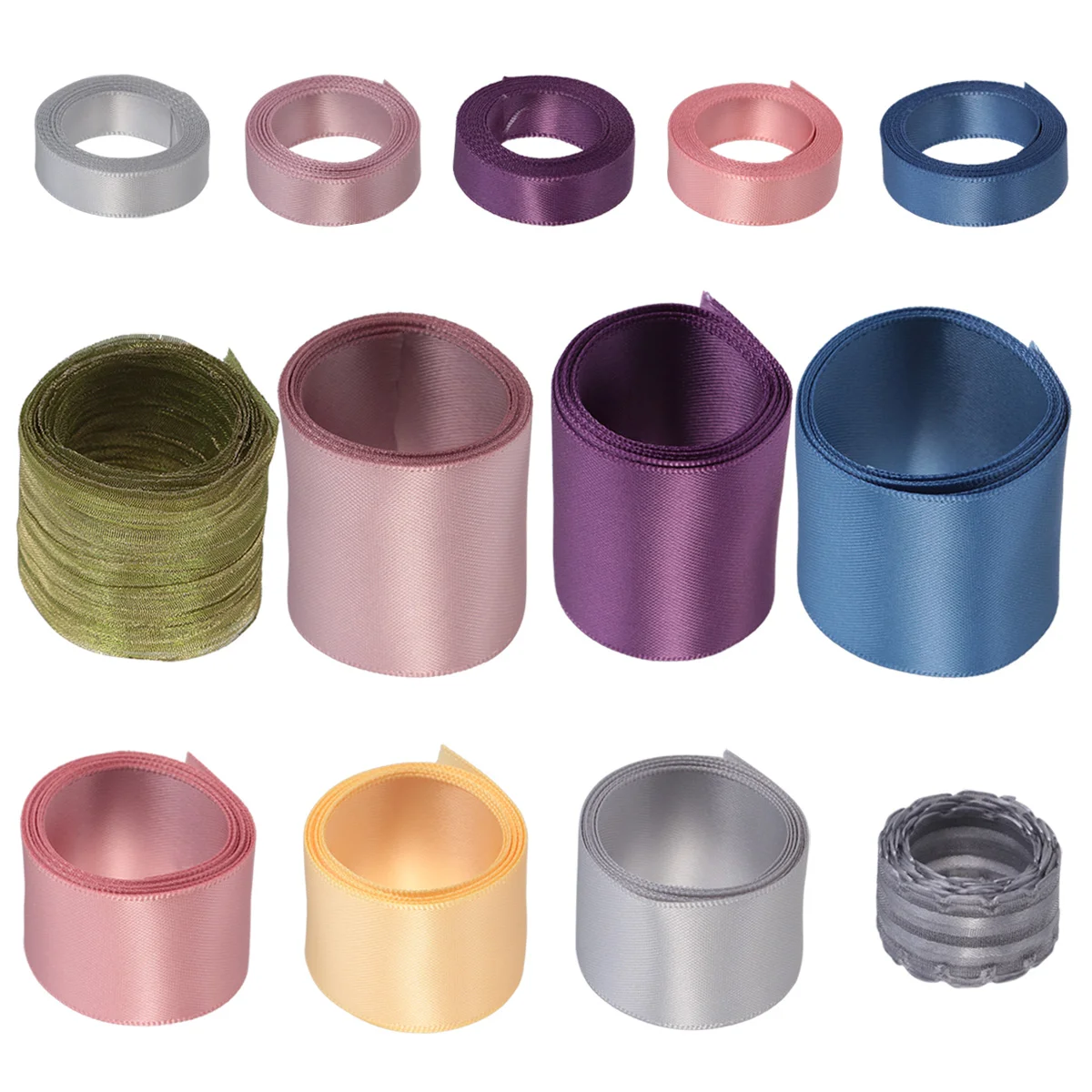 

Ribbon Polyester Ribbons Grosgrain Roll Satin Silk Making Bow Hair Cloth Fabric Craft Present Printed Wired Birthday Packaging