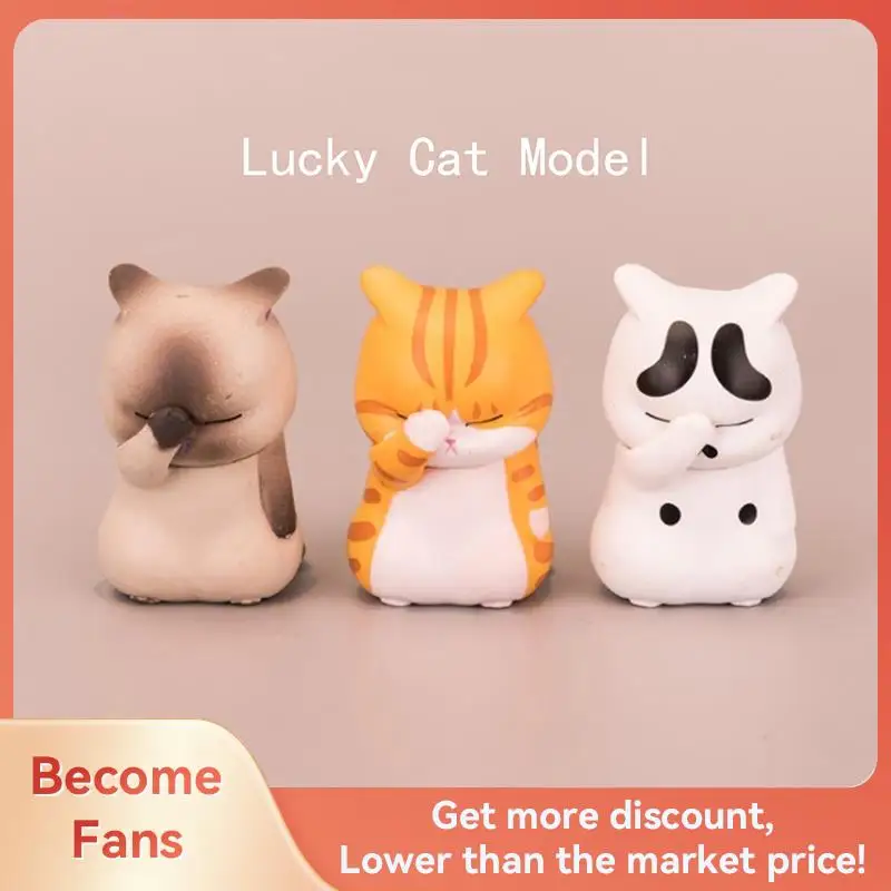 S Kung Fu Cat Action Figure Cats Warriors Cartoon Lucky Cats Model Winking Resin Craft Modeldoll Diy Decor New