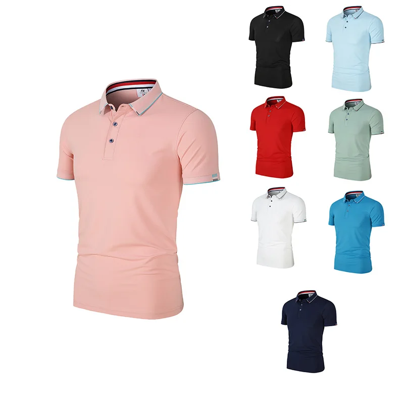 

Polo de manga corta para hombre, camisetas de secado rápido, Polo de algodón y poliéster, Tops de verano, novedad