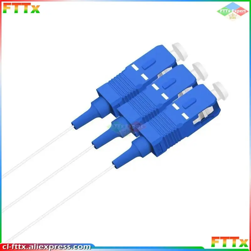 Free Shipping 10 PCS/Lot PLC Splitter 1x2 0.9mm Steel Tube Fiber Optic Mini Blockless 1*2 SC/UPC Connector Fiber Splitter