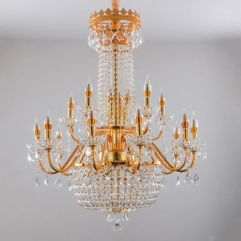 Роскошный Золотой Хрустальный подвесной светильник TINNY европейская лампа-свеча