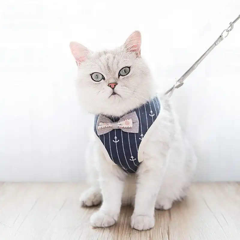 

ZOOBERS Cat Harness Leash Set for Walking Escape Proof Adjustable Soft Mesh Kittens Vest Comfortable Outdoor Vest