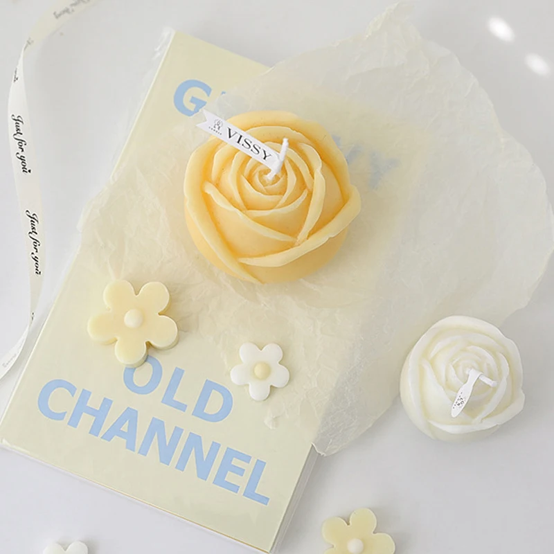 

Силиконовая форма «сделай сам» в виде Розы, Ароматизированная свеча, форма для гипса из искусственной глины, форма для помадки, торта, форма ...